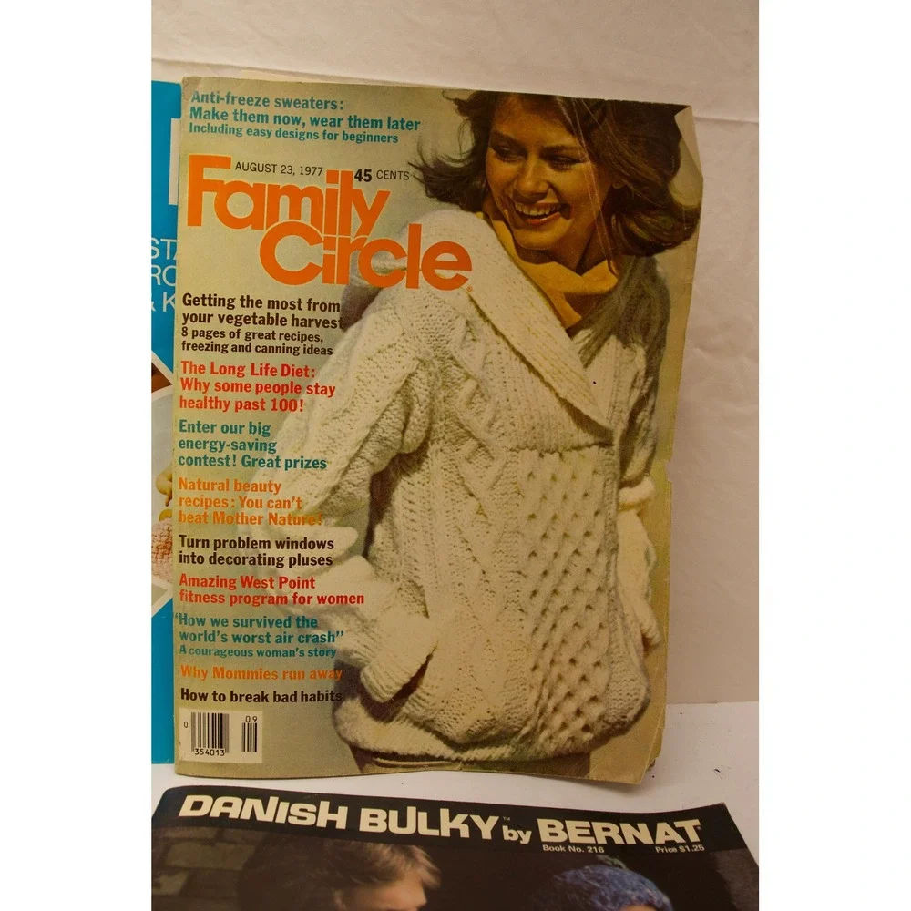 Vintage 1970s Knitting Crochet Pattern Books Bernat Family‎ Circle Lot of 5+